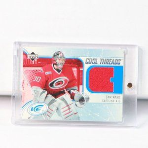 Cam Ward Upper Deck Ice Cool Threads Event Used Jersey Hockey Card 2005/06